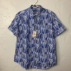 Robert Graham Ewing Short Sleeve Leaf Print